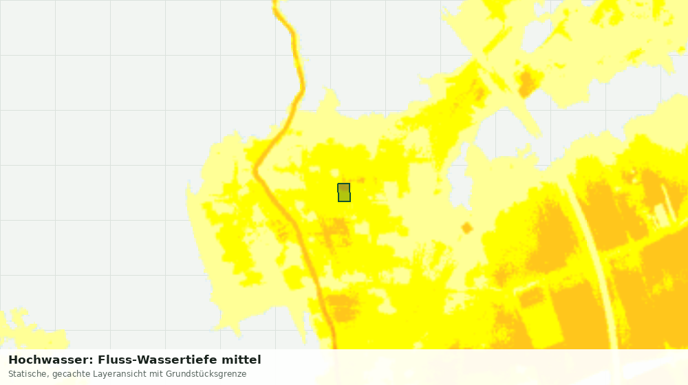 Statische Kartenansicht: Hochwasser: Fluss-Wassertiefe mittel