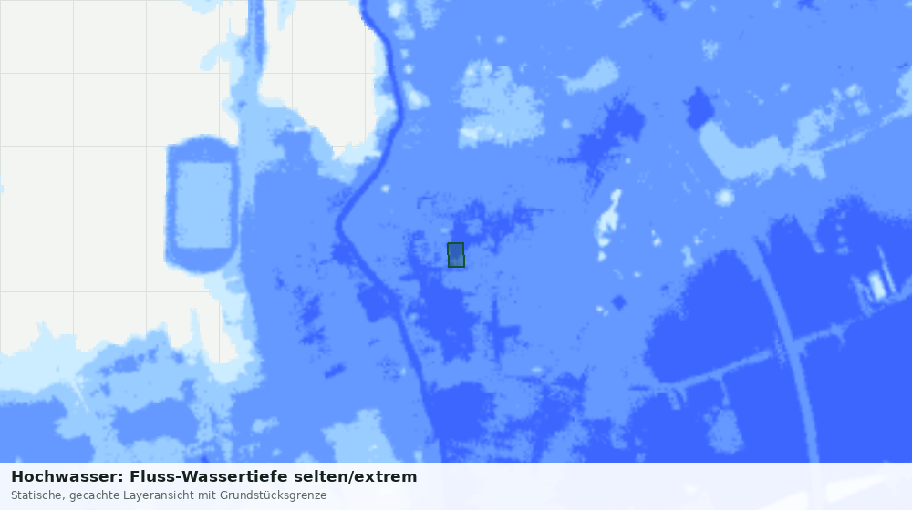 Statische Kartenansicht: Hochwasser: Fluss-Wassertiefe selten/extrem