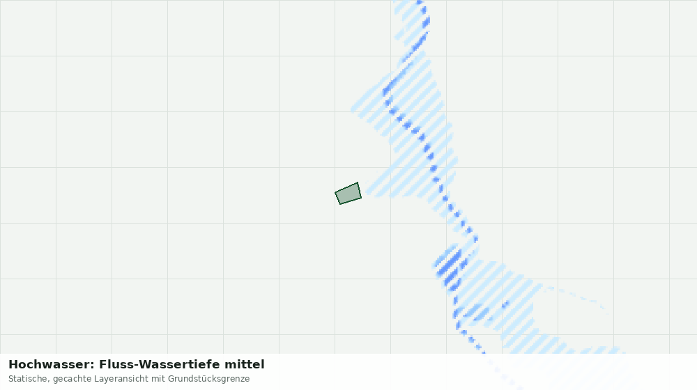 Statische Kartenansicht: Hochwasser: Fluss-Wassertiefe mittel