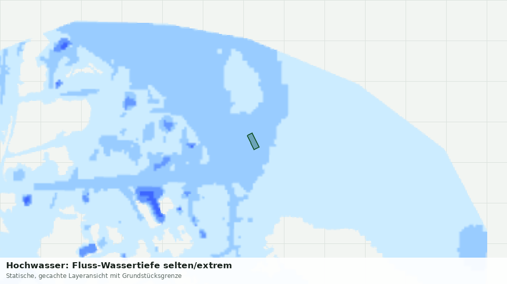 Statische Kartenansicht: Hochwasser: Fluss-Wassertiefe selten/extrem