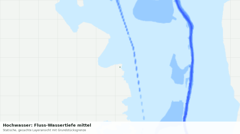 Statische Kartenansicht: Hochwasser: Fluss-Wassertiefe mittel