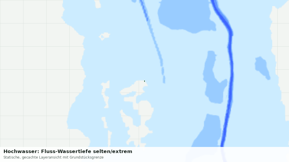 Statische Kartenansicht: Hochwasser: Fluss-Wassertiefe selten/extrem