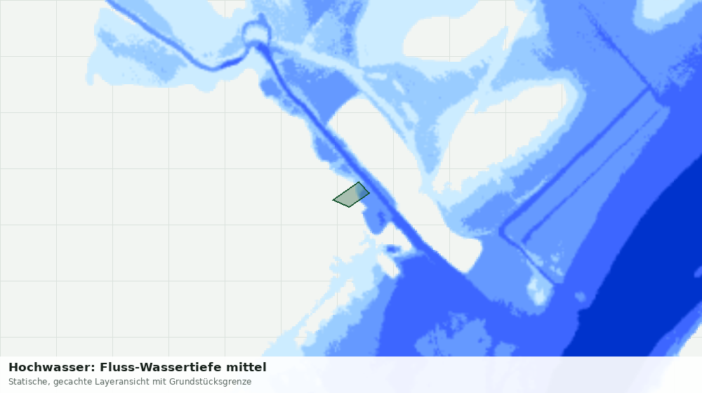 Statische Kartenansicht: Hochwasser: Fluss-Wassertiefe mittel