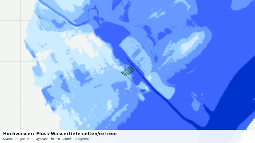 Statische Kartenansicht: Hochwasser: Fluss-Wassertiefe selten/extrem