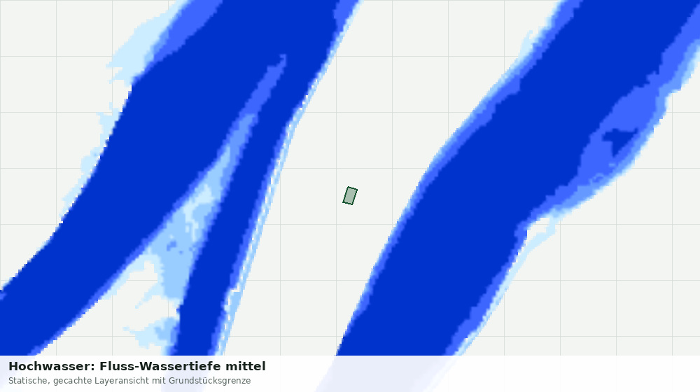 Statische Kartenansicht: Hochwasser: Fluss-Wassertiefe mittel