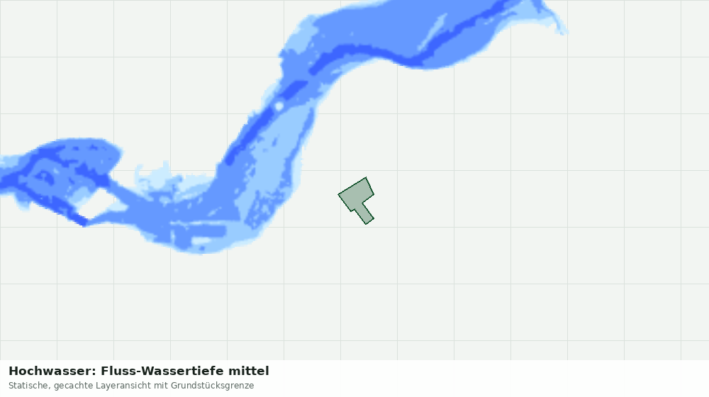 Statische Kartenansicht: Hochwasser: Fluss-Wassertiefe mittel