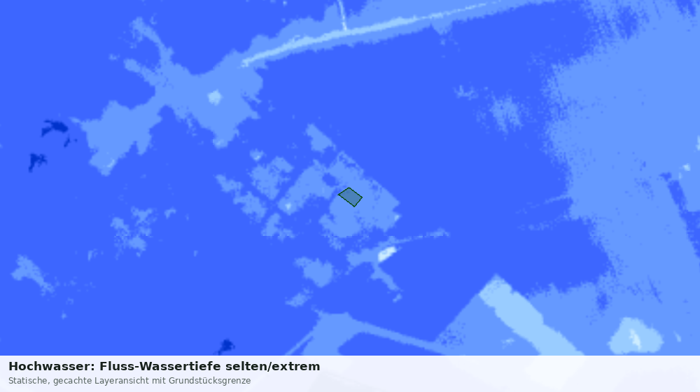 Statische Kartenansicht: Hochwasser: Fluss-Wassertiefe selten/extrem