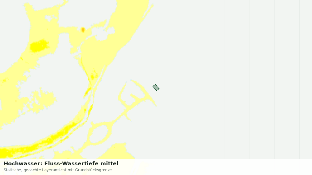 Statische Kartenansicht: Hochwasser: Fluss-Wassertiefe mittel
