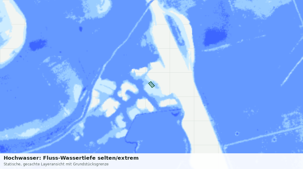 Statische Kartenansicht: Hochwasser: Fluss-Wassertiefe selten/extrem