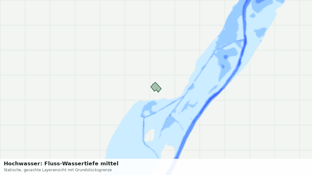 Statische Kartenansicht: Hochwasser: Fluss-Wassertiefe mittel