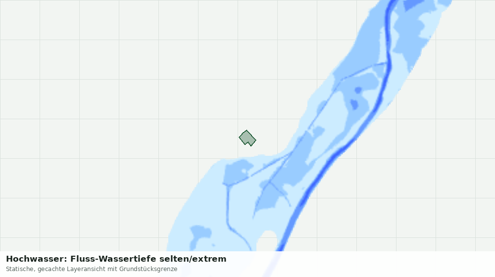Statische Kartenansicht: Hochwasser: Fluss-Wassertiefe selten/extrem
