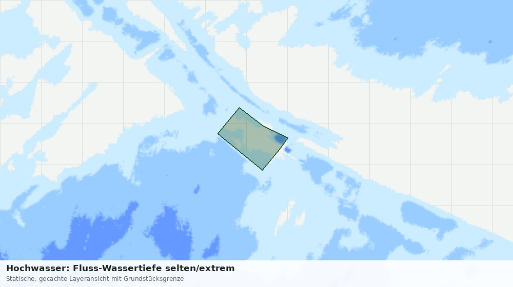 Statische Kartenansicht: Hochwasser: Fluss-Wassertiefe selten/extrem