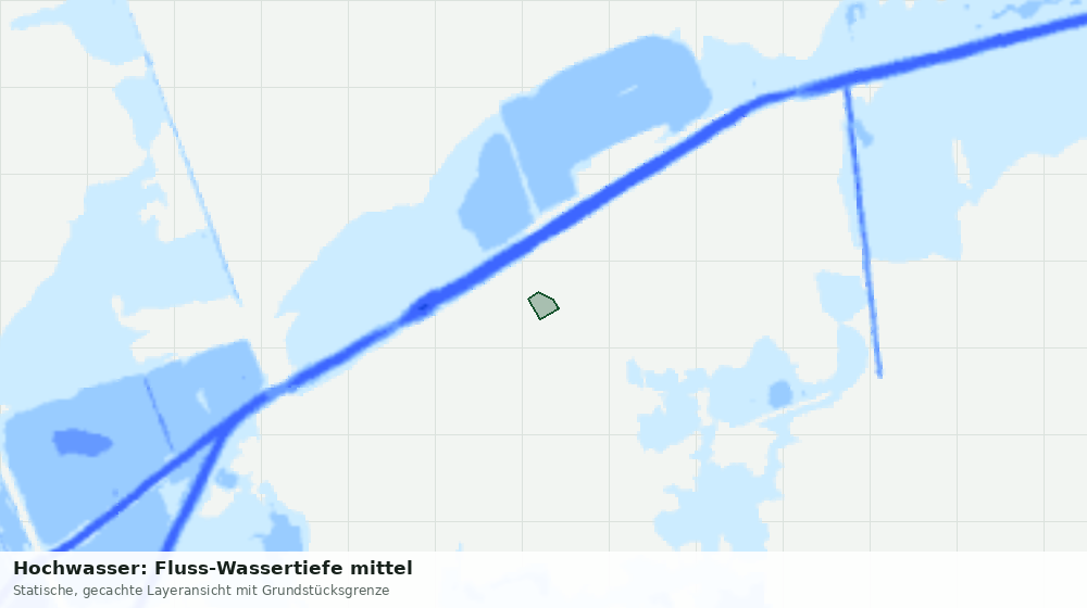 Statische Kartenansicht: Hochwasser: Fluss-Wassertiefe mittel