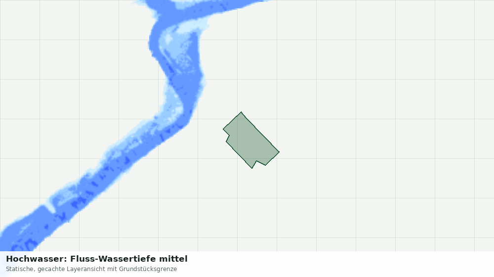 Statische Kartenansicht: Hochwasser: Fluss-Wassertiefe mittel