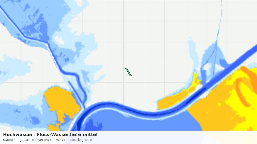 Statische Kartenansicht: Hochwasser: Fluss-Wassertiefe mittel