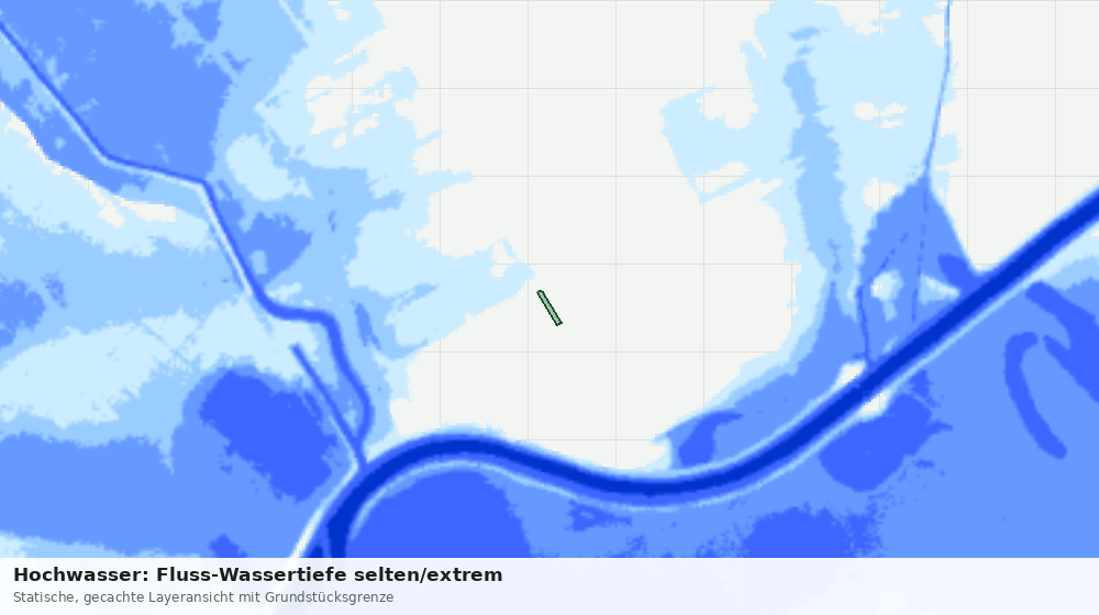 Statische Kartenansicht: Hochwasser: Fluss-Wassertiefe selten/extrem