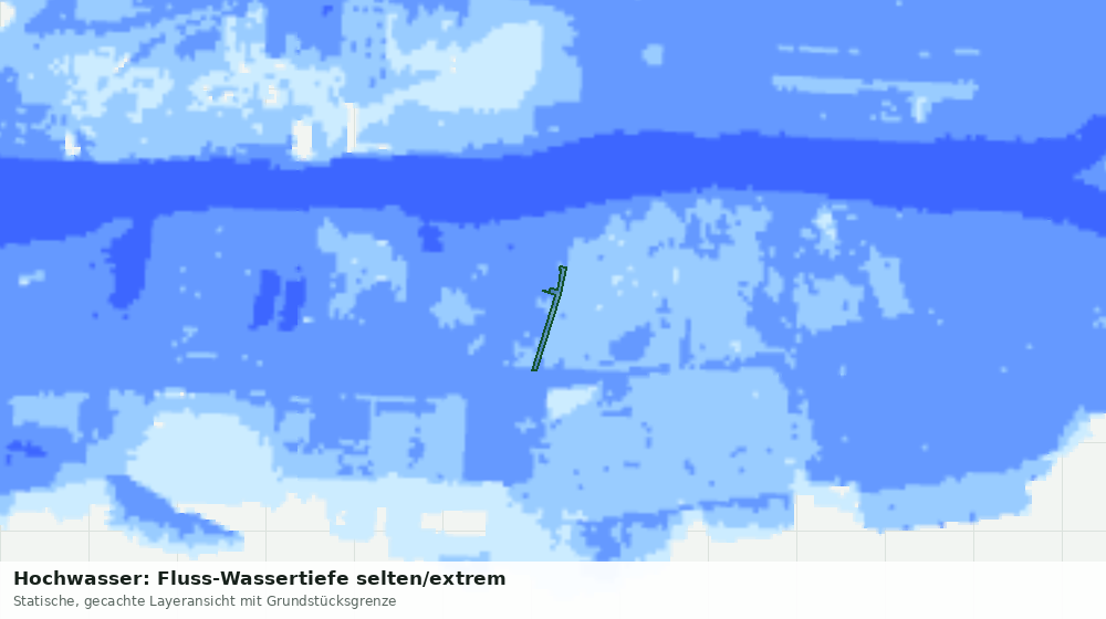 Statische Kartenansicht: Hochwasser: Fluss-Wassertiefe selten/extrem