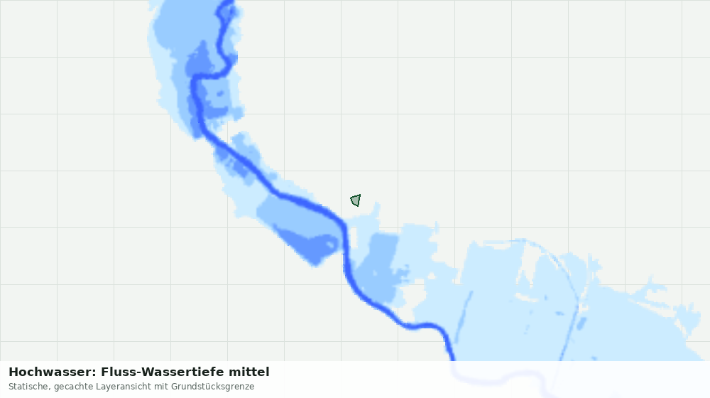 Statische Kartenansicht: Hochwasser: Fluss-Wassertiefe mittel