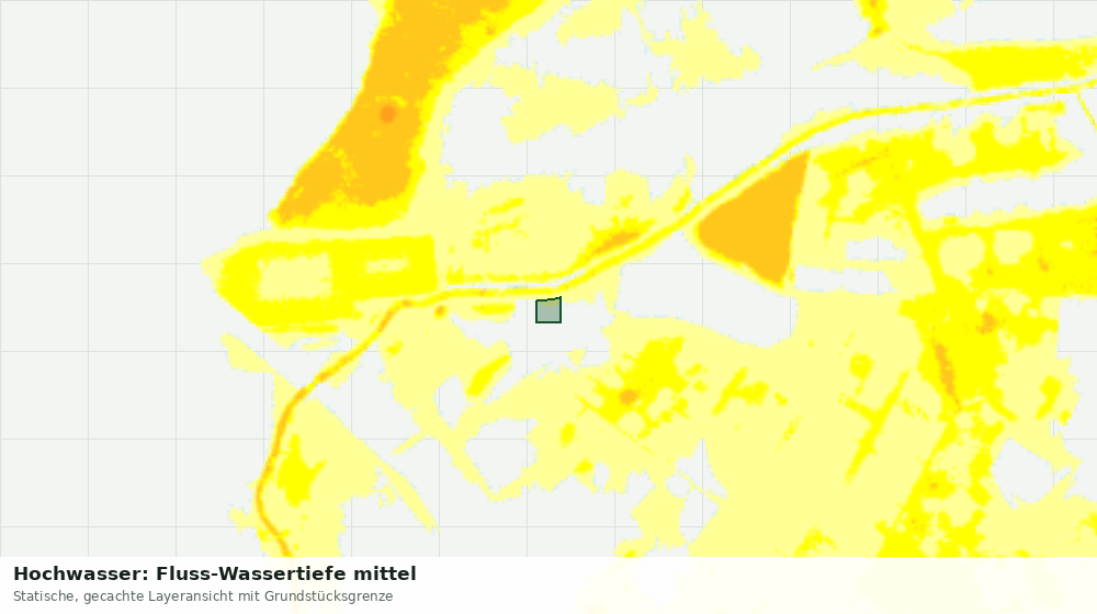 Statische Kartenansicht: Hochwasser: Fluss-Wassertiefe mittel