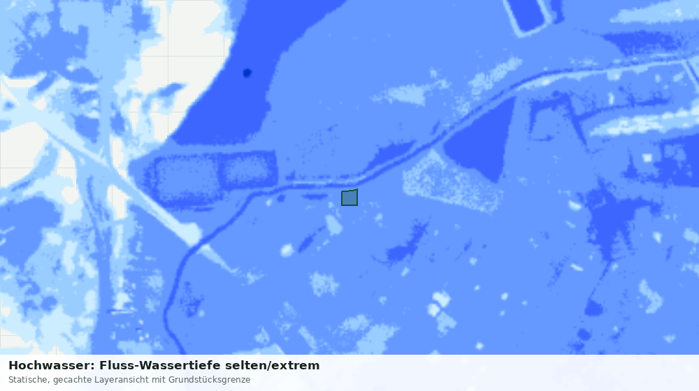 Statische Kartenansicht: Hochwasser: Fluss-Wassertiefe selten/extrem