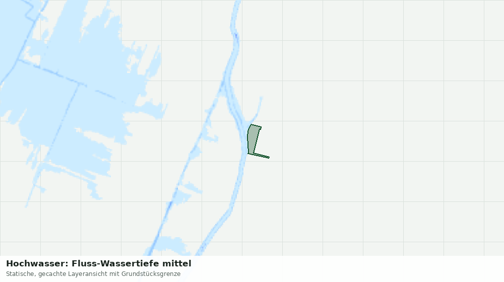 Statische Kartenansicht: Hochwasser: Fluss-Wassertiefe mittel