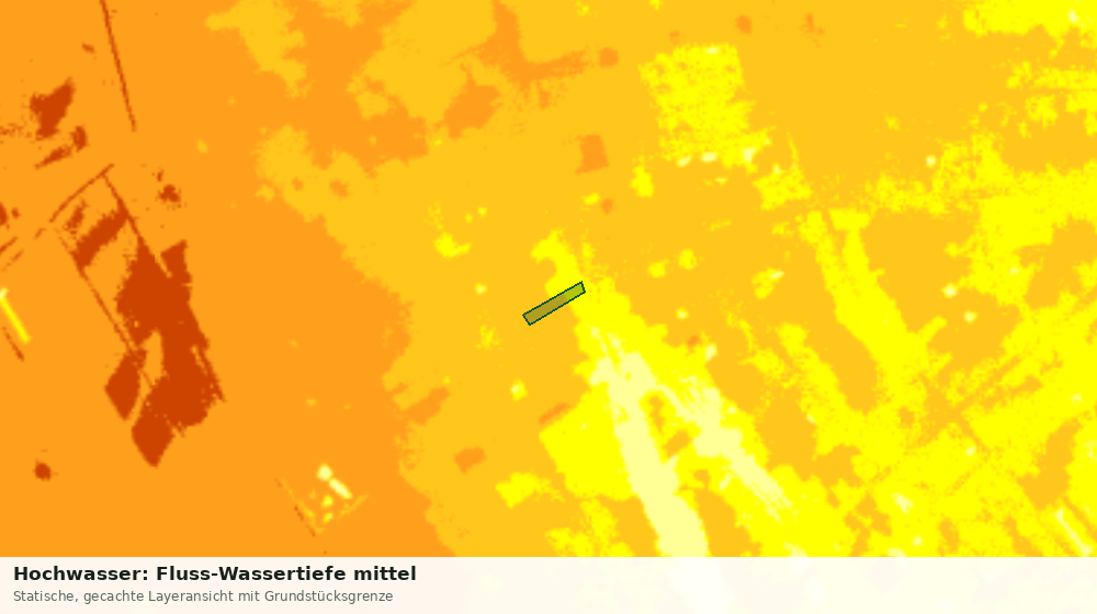 Statische Kartenansicht: Hochwasser: Fluss-Wassertiefe mittel