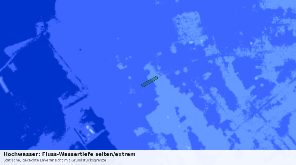Statische Kartenansicht: Hochwasser: Fluss-Wassertiefe selten/extrem