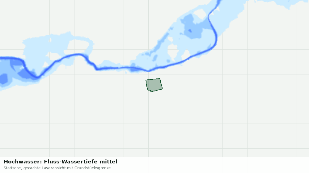 Statische Kartenansicht: Hochwasser: Fluss-Wassertiefe mittel
