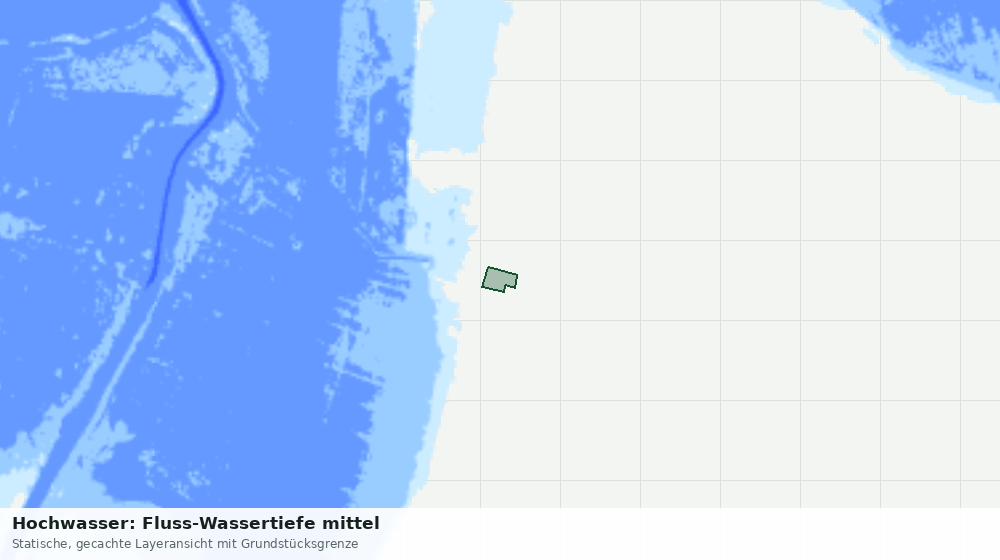 Statische Kartenansicht: Hochwasser: Fluss-Wassertiefe mittel