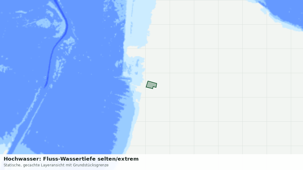 Statische Kartenansicht: Hochwasser: Fluss-Wassertiefe selten/extrem