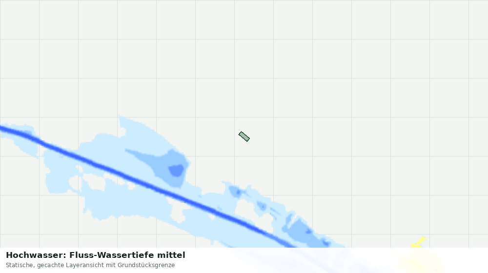 Statische Kartenansicht: Hochwasser: Fluss-Wassertiefe mittel