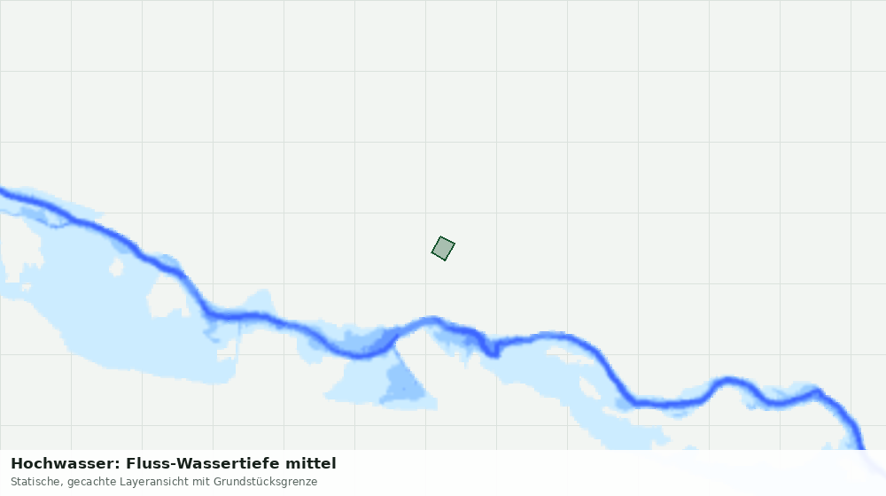 Statische Kartenansicht: Hochwasser: Fluss-Wassertiefe mittel