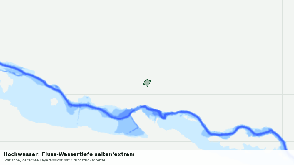 Statische Kartenansicht: Hochwasser: Fluss-Wassertiefe selten/extrem