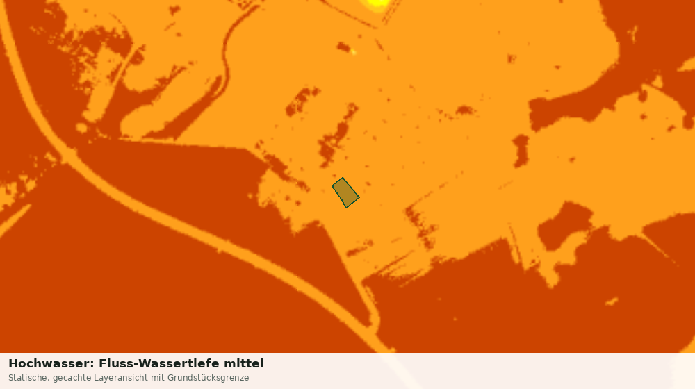 Statische Kartenansicht: Hochwasser: Fluss-Wassertiefe mittel