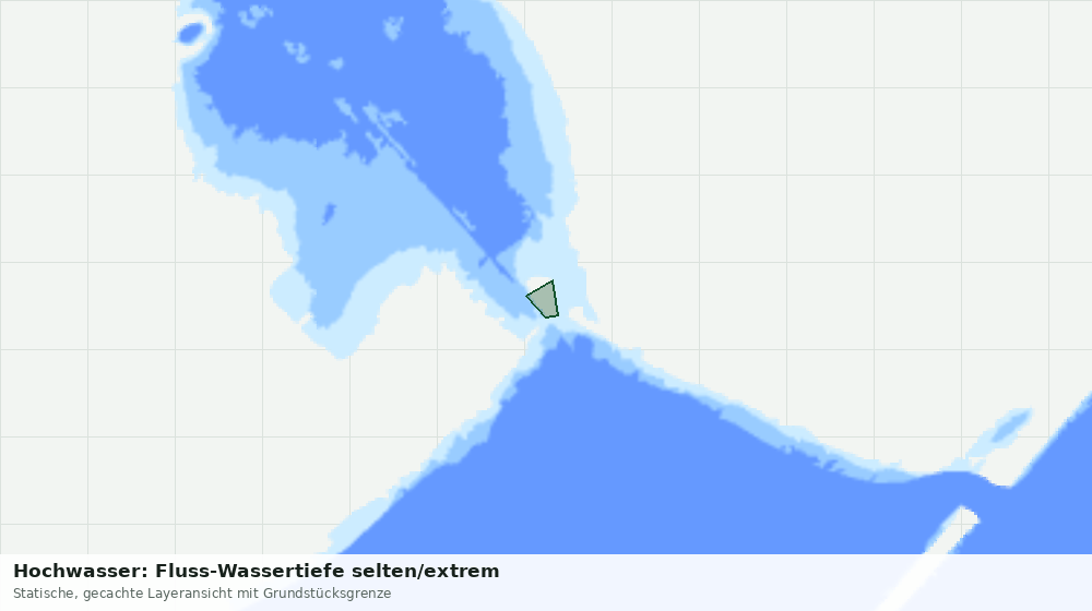 Statische Kartenansicht: Hochwasser: Fluss-Wassertiefe selten/extrem