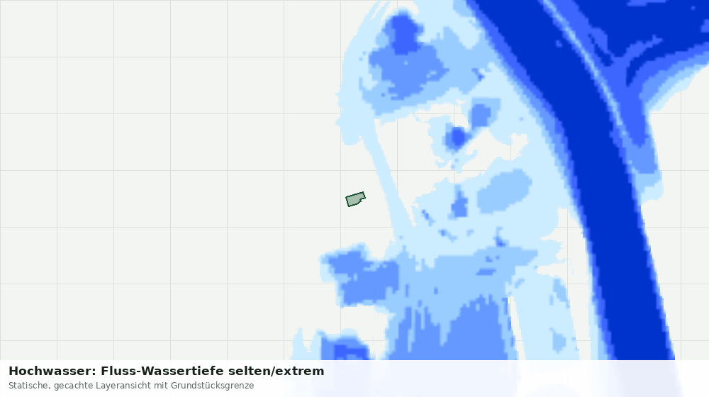 Statische Kartenansicht: Hochwasser: Fluss-Wassertiefe selten/extrem