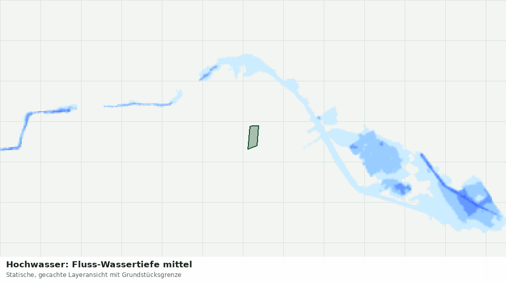 Statische Kartenansicht: Hochwasser: Fluss-Wassertiefe mittel