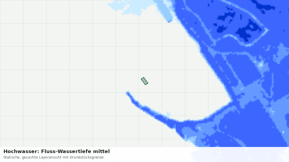 Statische Kartenansicht: Hochwasser: Fluss-Wassertiefe mittel