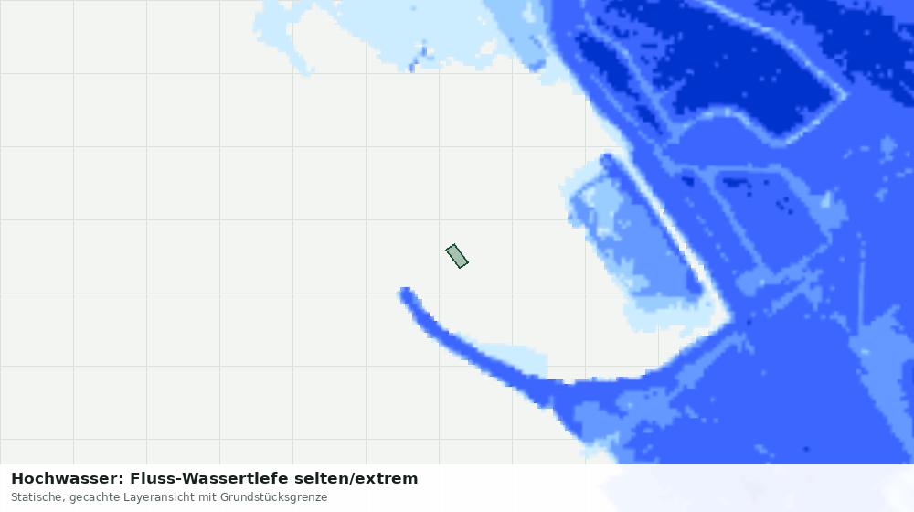 Statische Kartenansicht: Hochwasser: Fluss-Wassertiefe selten/extrem