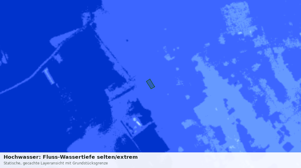 Statische Kartenansicht: Hochwasser: Fluss-Wassertiefe selten/extrem