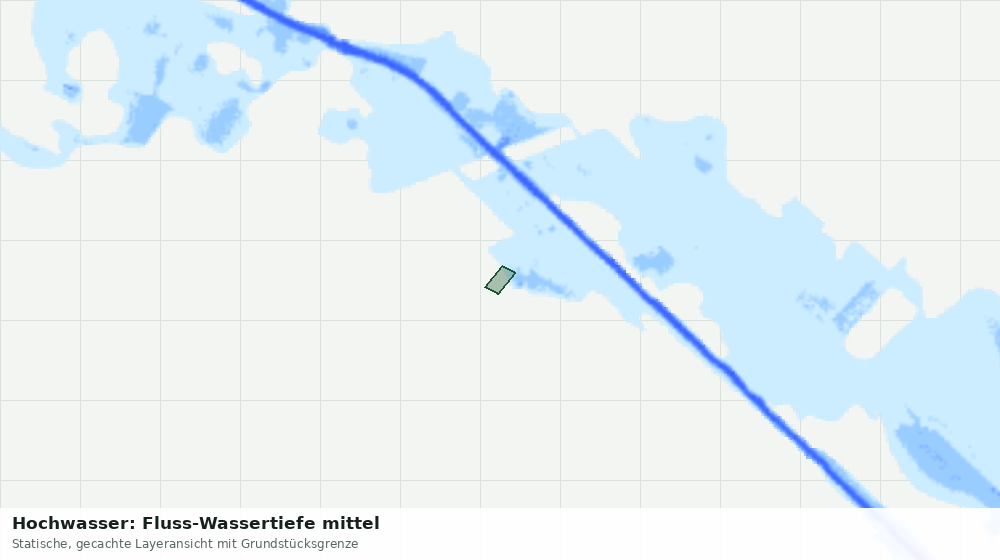 Statische Kartenansicht: Hochwasser: Fluss-Wassertiefe mittel