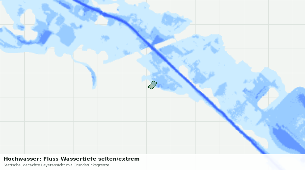 Statische Kartenansicht: Hochwasser: Fluss-Wassertiefe selten/extrem