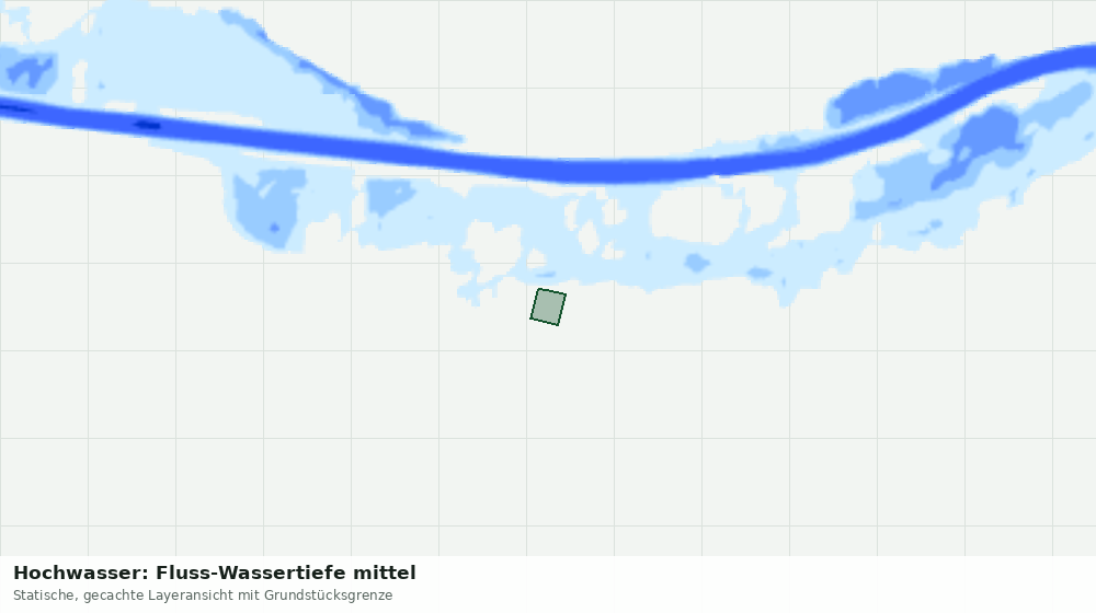 Statische Kartenansicht: Hochwasser: Fluss-Wassertiefe mittel