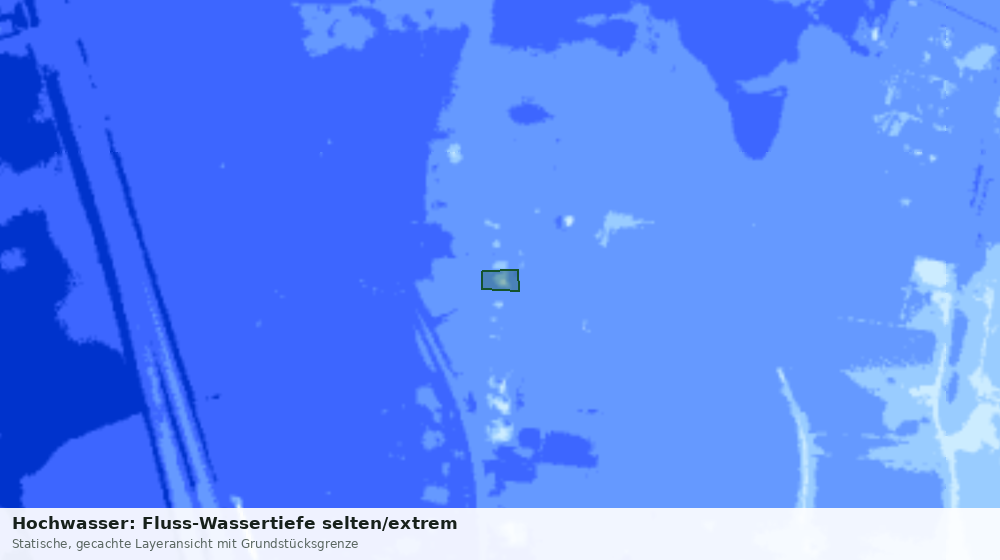 Statische Kartenansicht: Hochwasser: Fluss-Wassertiefe selten/extrem