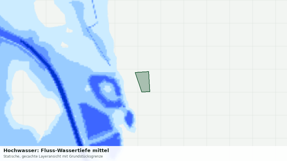 Statische Kartenansicht: Hochwasser: Fluss-Wassertiefe mittel