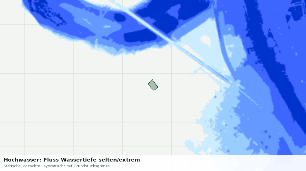 Statische Kartenansicht: Hochwasser: Fluss-Wassertiefe selten/extrem