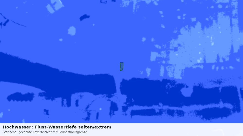 Statische Kartenansicht: Hochwasser: Fluss-Wassertiefe selten/extrem