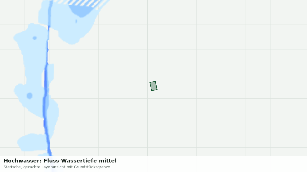 Statische Kartenansicht: Hochwasser: Fluss-Wassertiefe mittel