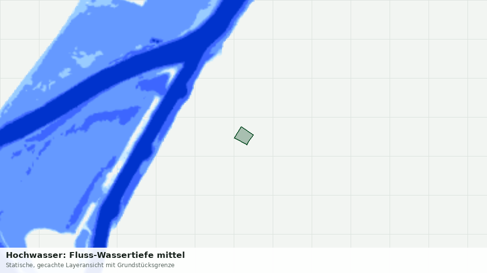 Statische Kartenansicht: Hochwasser: Fluss-Wassertiefe mittel