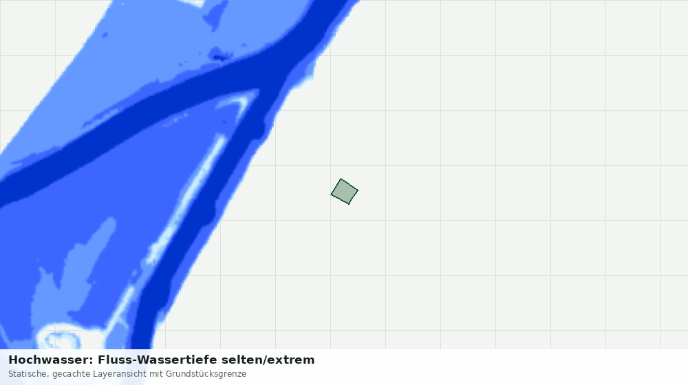 Statische Kartenansicht: Hochwasser: Fluss-Wassertiefe selten/extrem